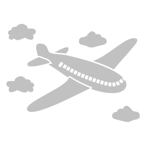 Flugzeug (304) Bügelbild Aufbügler Applikation