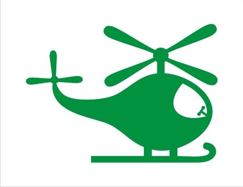 Hubschrauber (446a) Bügelbild Aufbügler Applikation