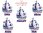 Segelboot (857) a5 Bügelbild Bügeltransfer Aufbügler Textiltransfer