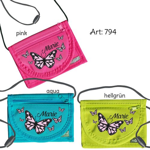 Schmetterlinge Brustbeutel (794) Geldbeutel Umhängebeutel breast bag