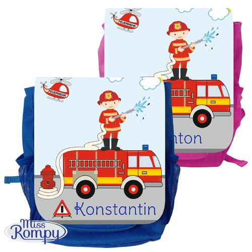 Feuerwehr (834) Rucksack mit Name Kinderrucksack Kindergarten Kindertasche