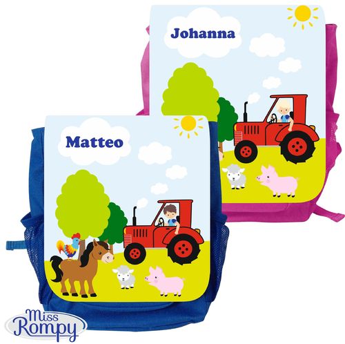 Traktor (871) Rucksack mit Name Kinderrucksack Kindergarten Kindertasche
